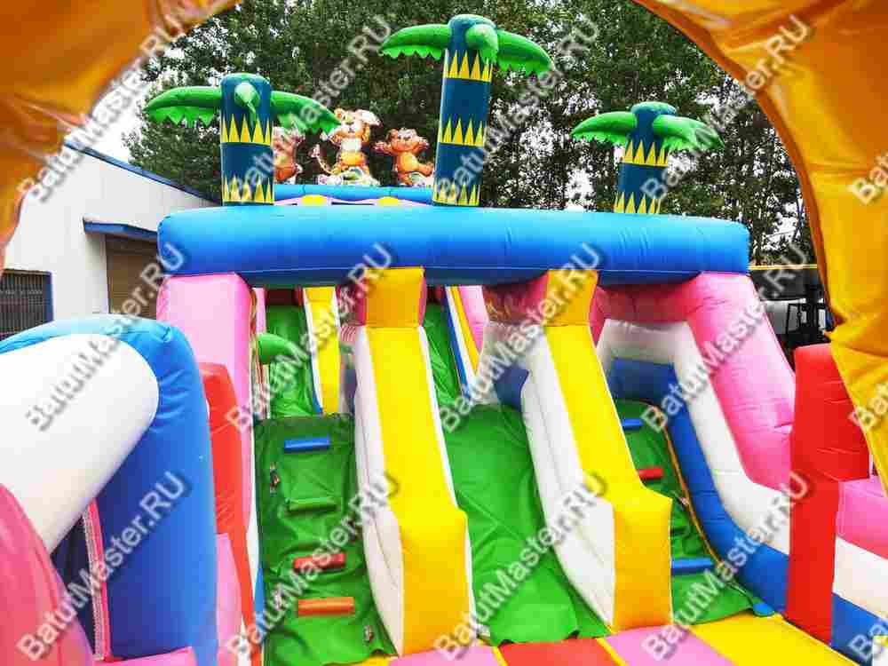 Надувная полоса препятствий "Мишки" 18*4*6 м