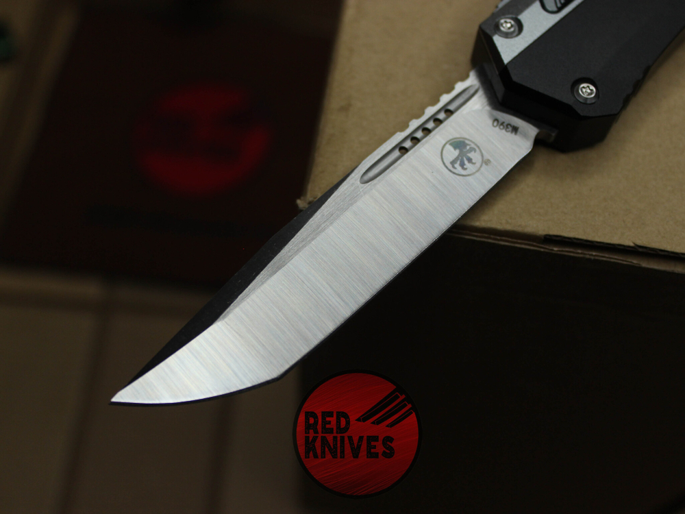 Нож Microtech 184-10 GLYKON Tanto T/E - серые вставки, клинок сатин танто