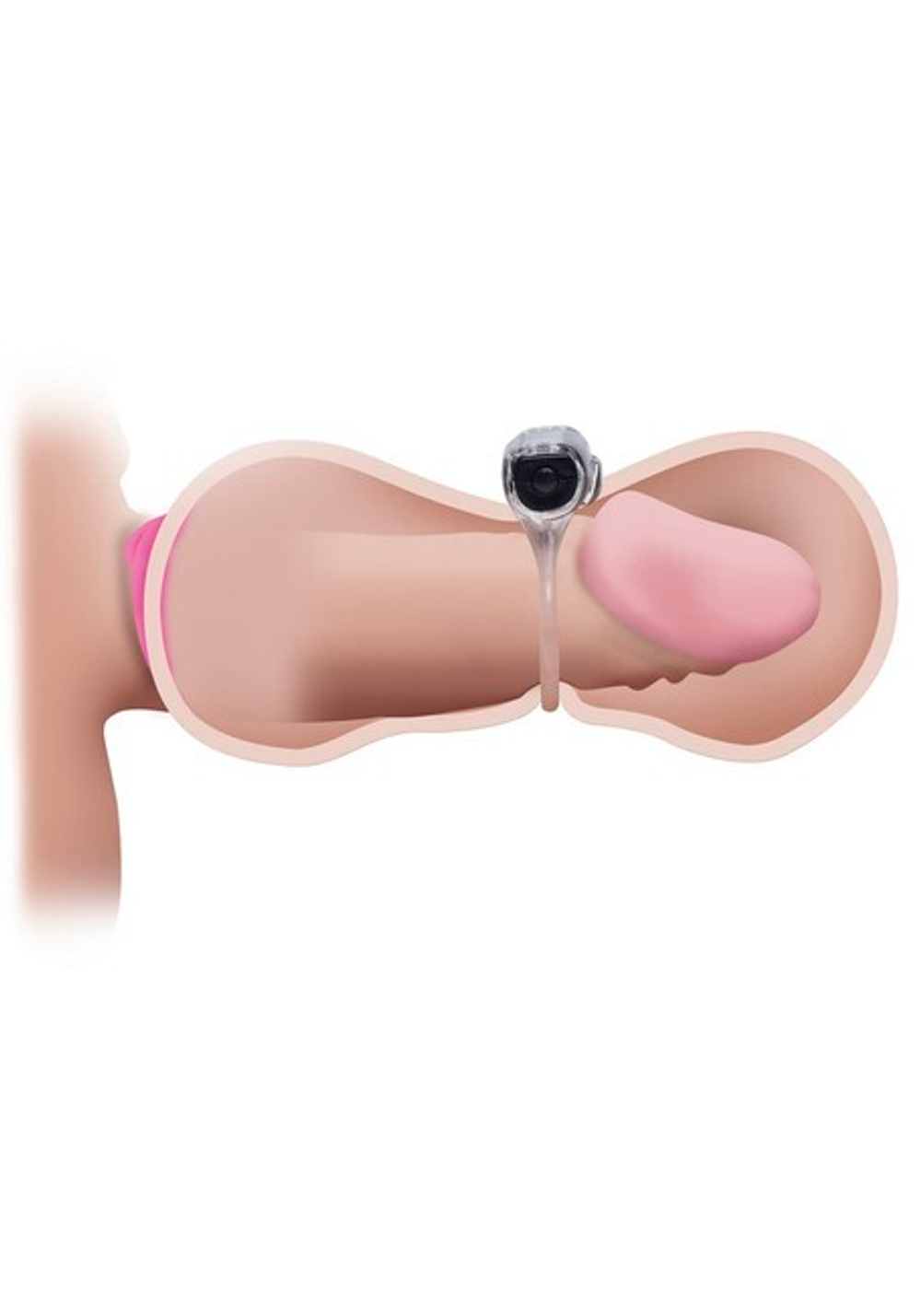 Реалистичный мастурбатор со счетчиком Cocktrainer System (Цвет: телесный)