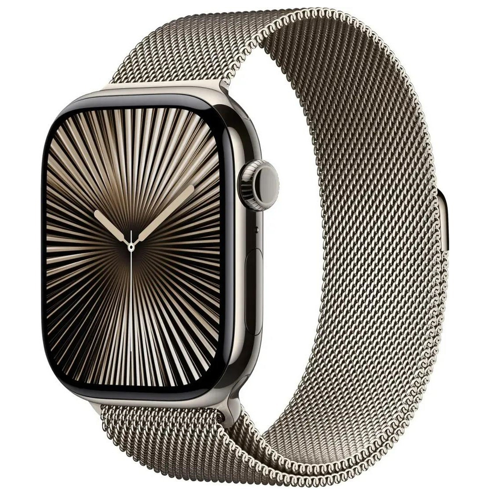 Часы Apple Watch Series 10 42mm Natural Titanium Case, Milano Loop (Natural)