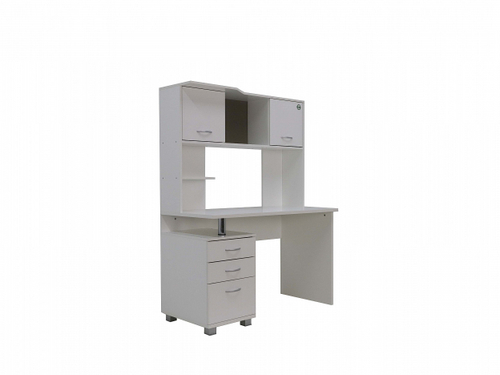 МАКСИМ-1 Стол компьютерный (ФУР) (Белый шёлк) ИВАРУ