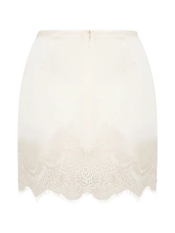 Юбка шелк с кружевом