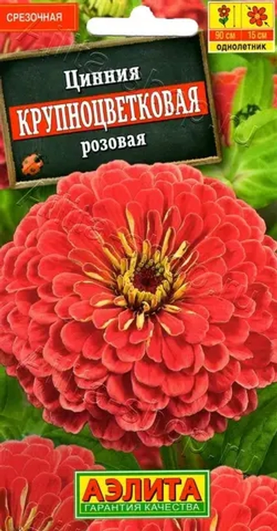 Цинния Крупноцветковая розовая 0,3г (Аэлита)