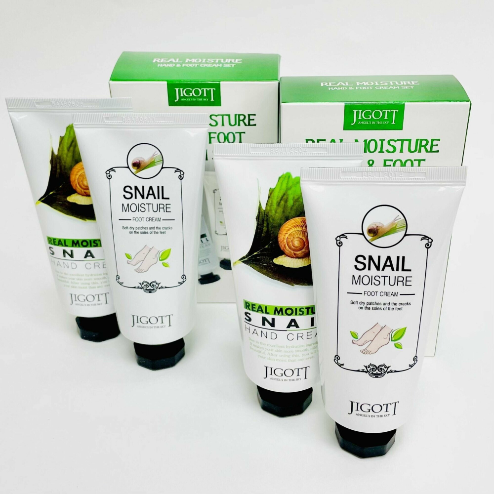 JIGOTT REAL MOISTURE HAND&FOOT CREAM SET Набор: крем для ног, крем для рук 100мл+100мл