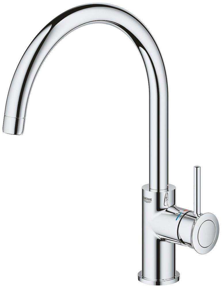 Смеситель для кухни GROHE BauClassic  высокий C-образный излив (30577000)