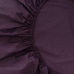 Простыня на резинке из стираного перкаля сливового цвета из коллекции essential, 180х200х30 см