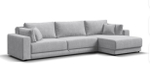 Угловой диван Босс Прайм Макс Шенилл Клауд серый