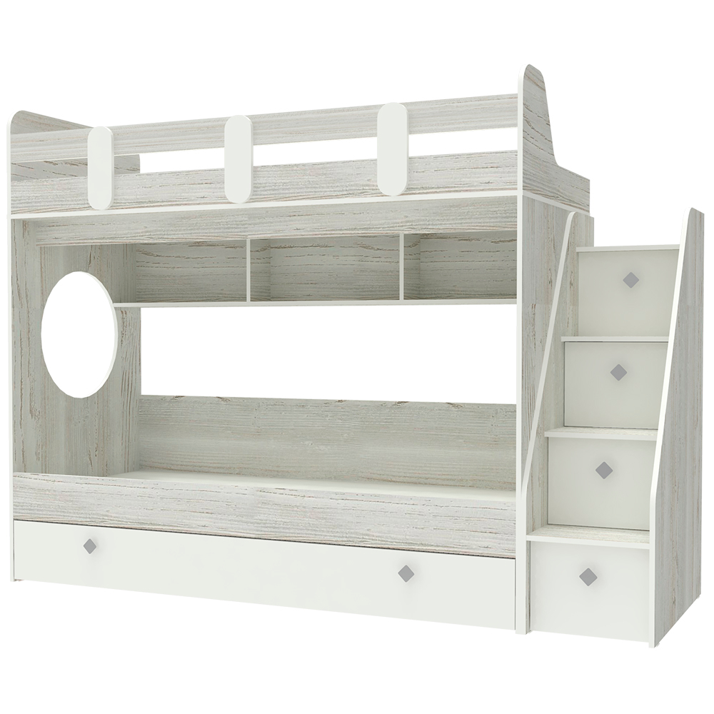 Кровать двухъярусная КарИВи Фортуна-3 Винтерберг Белый