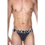 Мужские трусы танга черные с принтом DARKZONE DZN6167