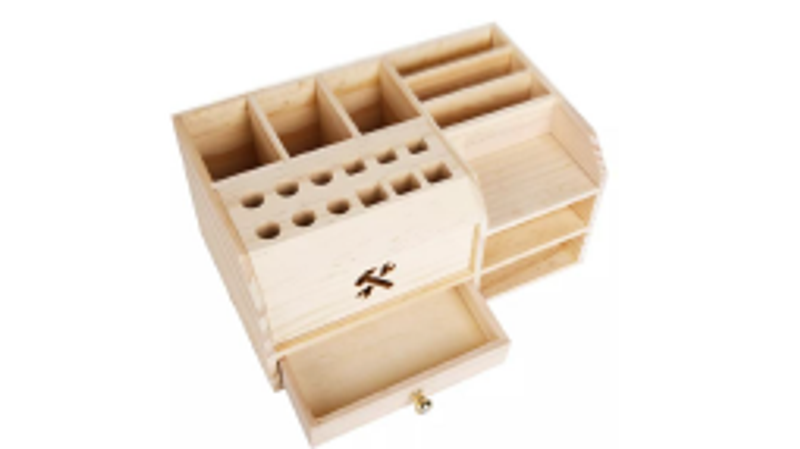 Многофункциональный деревянный органайзер для хранения инструментов и аксессуаров