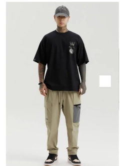 Брюки-карго с сетчатым карманом