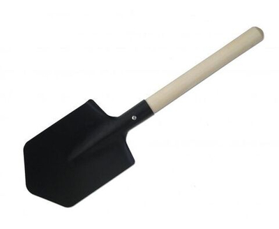 Лопата автомобильная в сборе, порошковое покрытие, деревянный черенок, vector, ЛА-018