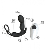 Перезаряжаемый массажер простаты на дистанционном управлении INFINITE Taurus (8 режимов) (Цвет: черный)