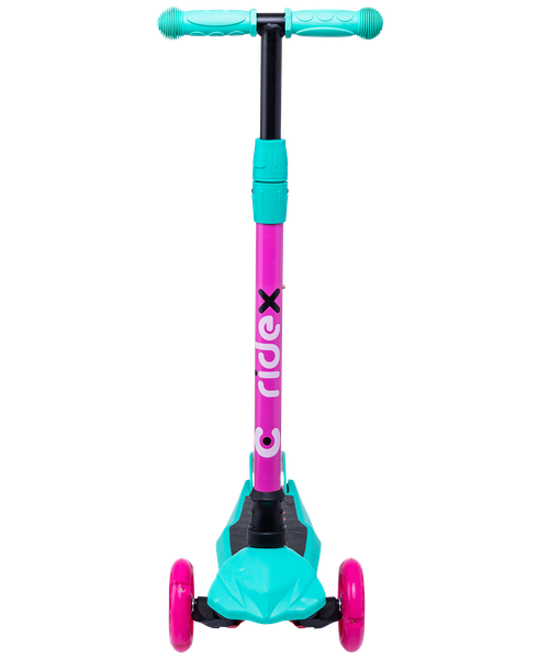 Самокат детсткий 3-х колесный RIDEX Chip, 120/80 мм, розовый/мятный
