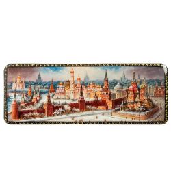 ШК-19/11 Шкатулка в технике декупаж «Москва» (19,5х7х3,5)