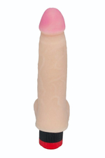 Телесный вибромассажёр HUMAN COPY 5,5 - 17 см. (Цвет: телесный)