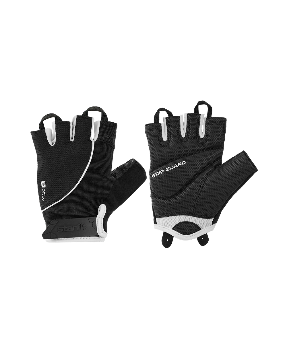 Перчатки для фитнеса STARFIT WG-202, черный/белый