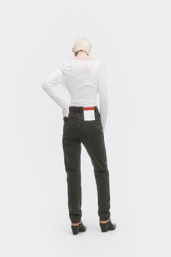 Джинсы женские узкие серого цвета Woman Jeans Slim Grey