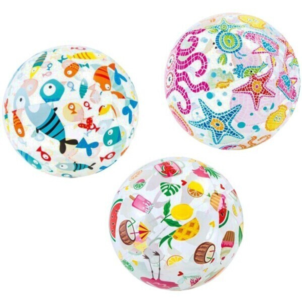 Игрушка мяч пляжный 51 см Lively Print Intex (59040NP)