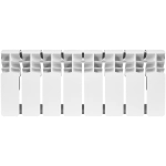 Радиатор биметаллический ROMMER Plus Bm 200 - 8 секций (подключение боковое, цвет белый)