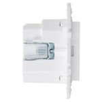 SKANDY Розетка с заземлением с защитными шторками 16А с USB C 18Вт SK-R17W арктический белый IEK