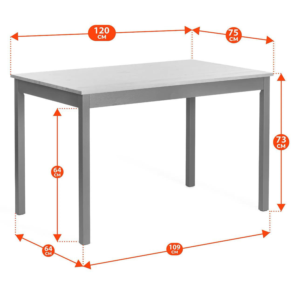 Обеденный комплект Соната (стол + 4 стула) / Sonata dining set массив сосны, стол: 120х75х73см  стул :41х50х95см, антик/чёрный