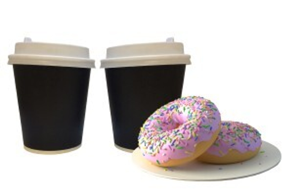 Стаканы бумажные однослойные, чёрные 200/260мл (50/1000 шт)