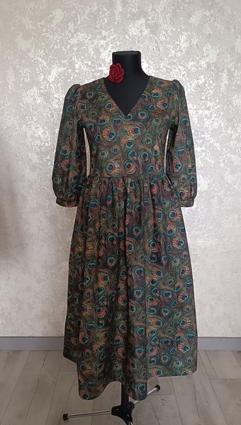 ПЕРО ПАВЛИНА, 100% хлопок Handmade Fabrics 8