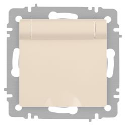 Розетка Intro Accent 6-203-02 2P+E Schuko с крышкой 16А-250В IP20 СУ AL/CU слоновая кость