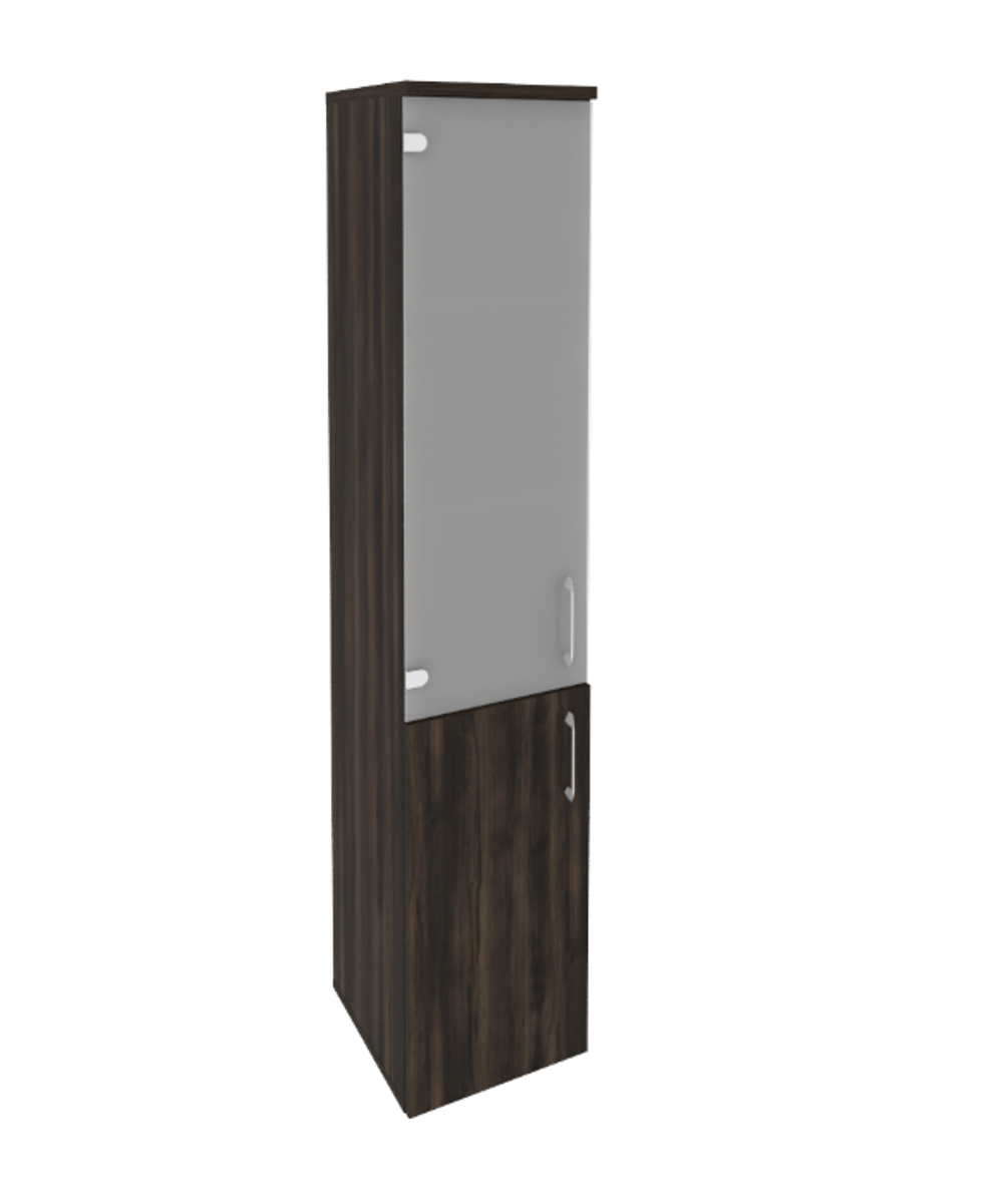 Шкаф-пенал с 2 полками и стеклом Onix