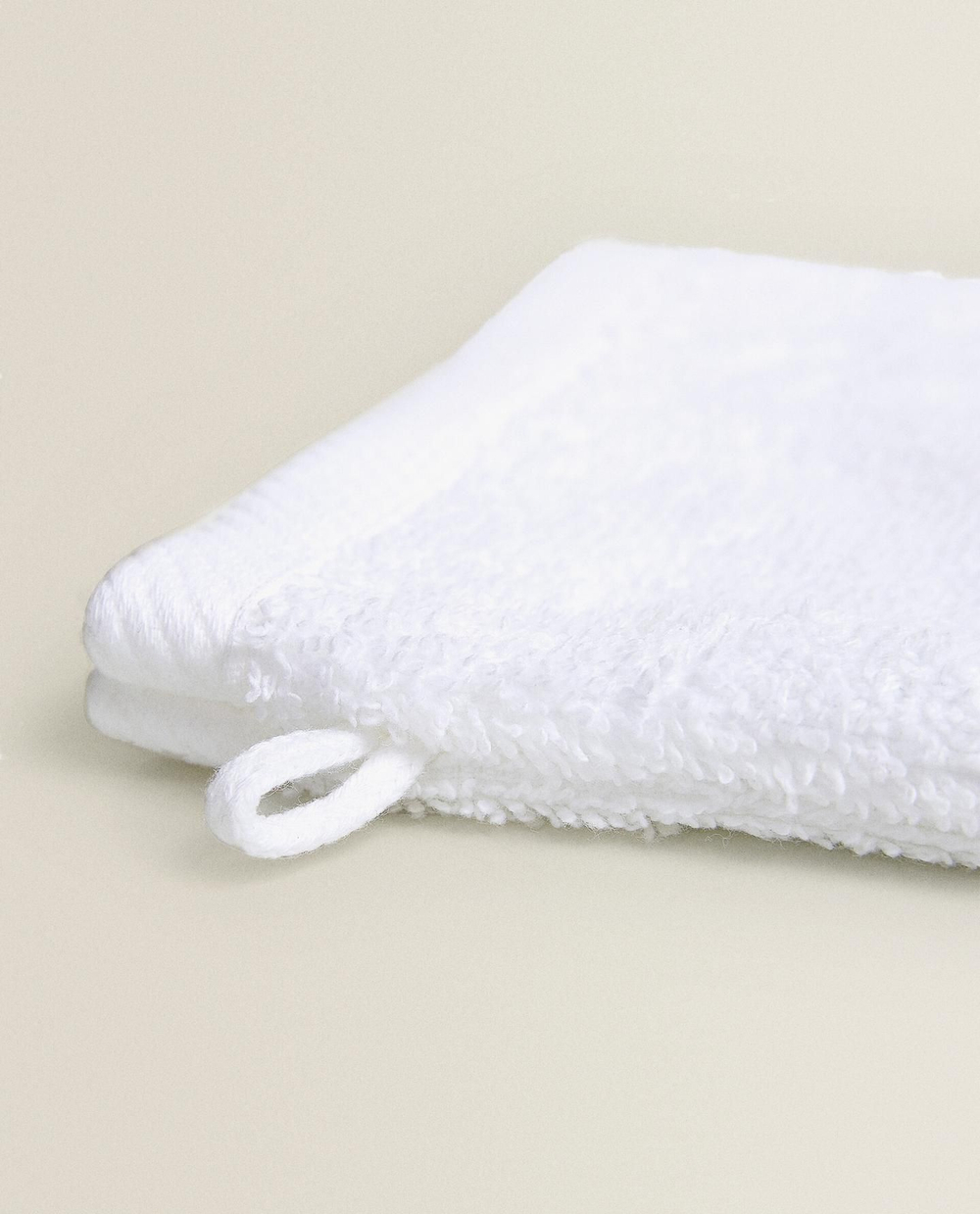 Zara Home - Мочалка из махрового хлопка, белый, 15х20 см