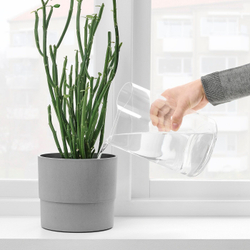 IKEA CHILIFRUKT  (ИКЕА СХИЛИФРУКТ)  -  Ваза/контейнер, прозрачное стекло, 21 см
