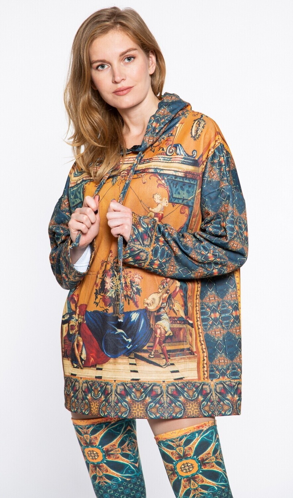 Комплект (худи и гетры) "Гротески", по мотивам фламандской шпалеры 17 века из серии «Гротеск»