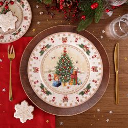 НАБОР ТАРЕЛОК ОБЕДЕННЫХ LEFARD "ЕЛКА" 2 ШТ. 27 СМ (КОР=9НАБ.)