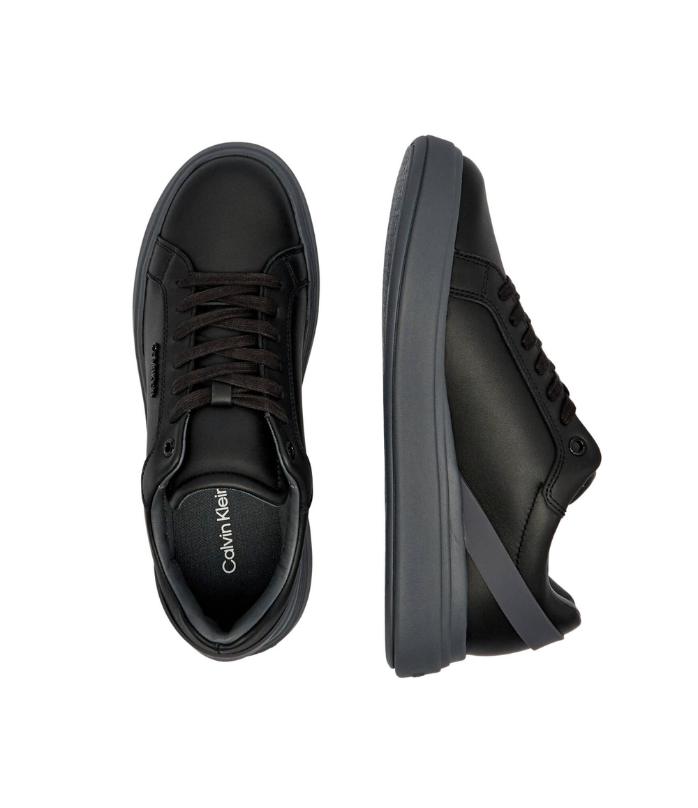 Кожаные кроссовки Calvin Klein - черный(HM0HM01494)