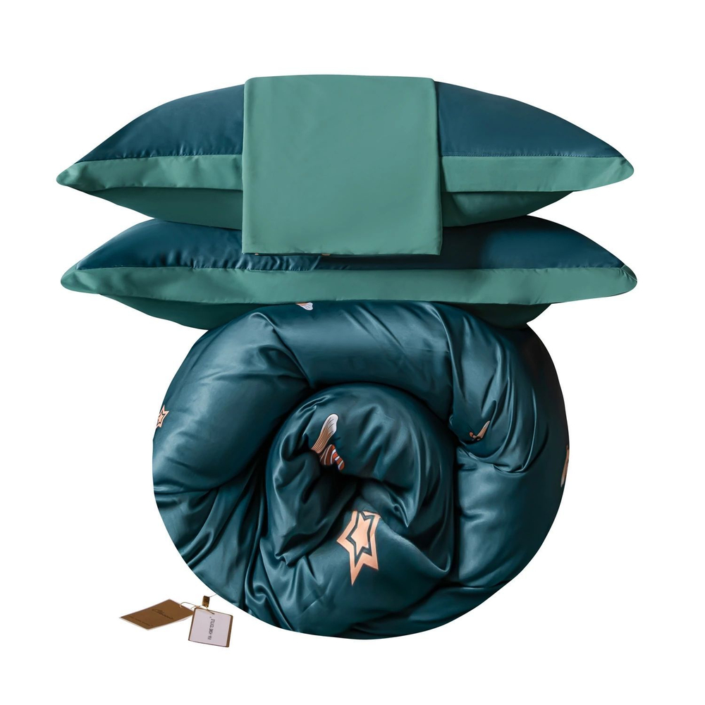 Комплект постельного белья Сатин Magic Sleep на резинке MSR007, Двуспальный