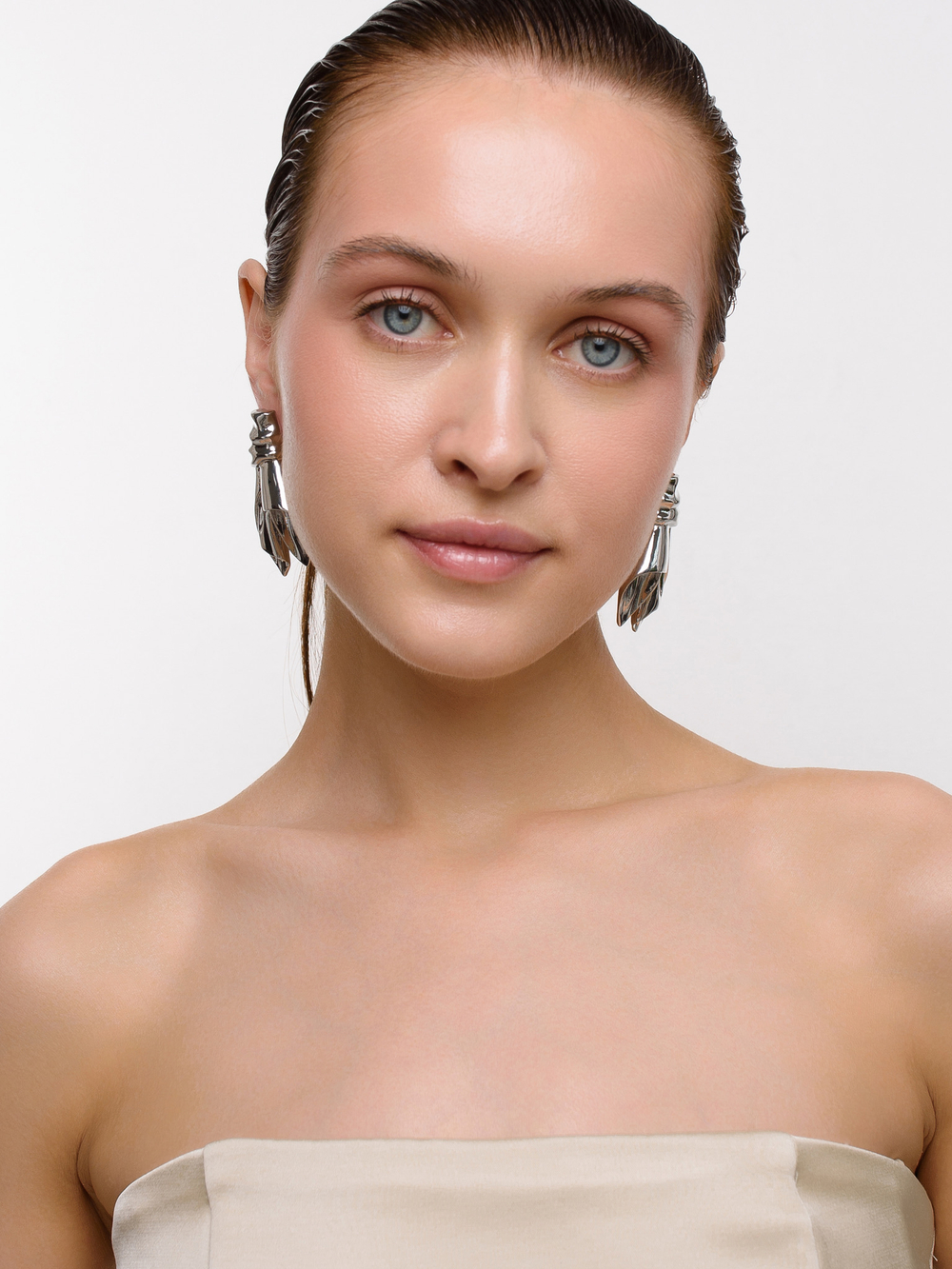 Серьги "Towel" Silver