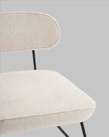 Лаунж-кресло Take, бежевое букле