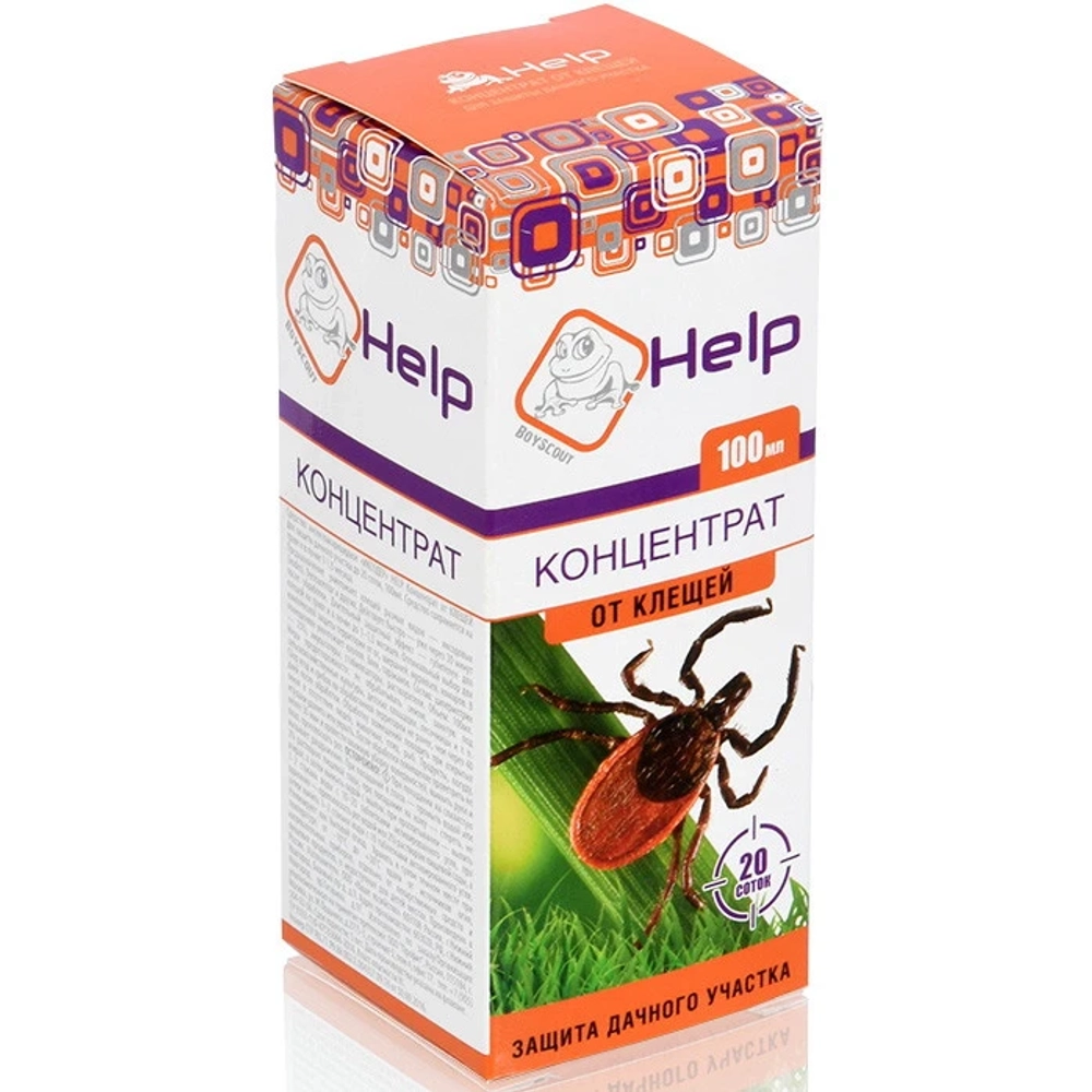 Концентрат от клещей до 20 соток, инсектицидный 100мл «HELP»