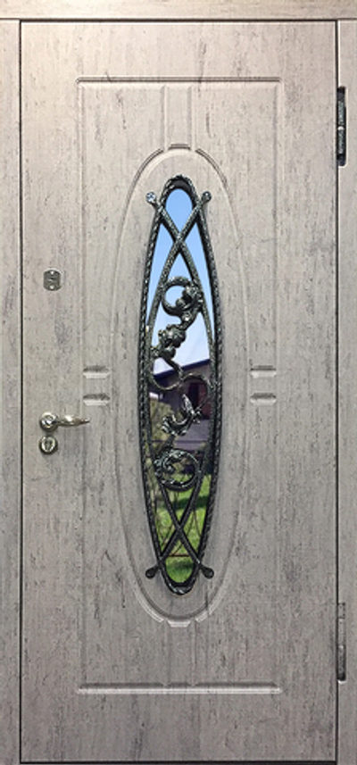 Стальная входная дверь с отделкой МДФ-панелями (винорит) двух сторон - 425