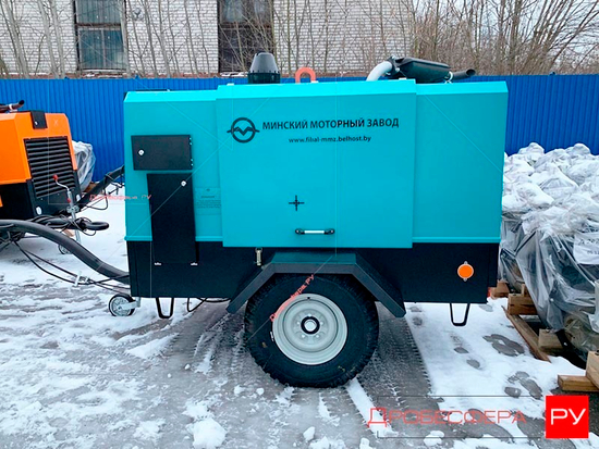 Дизельный винтовой компрессор ММЗ-ПВ 12/0,7 на шасси