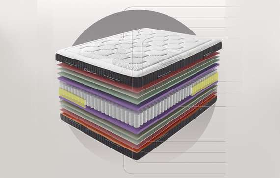 Ортопедический матрас Titanium 160х200 см, средняя жесткость