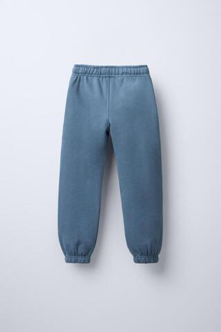 ZARA БРЮКИ С ВЫШИТОЙ НАДПИСЬЮ, СИНИЙ
