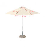 Зонт профессиональный Kiwi Clips, бежевый