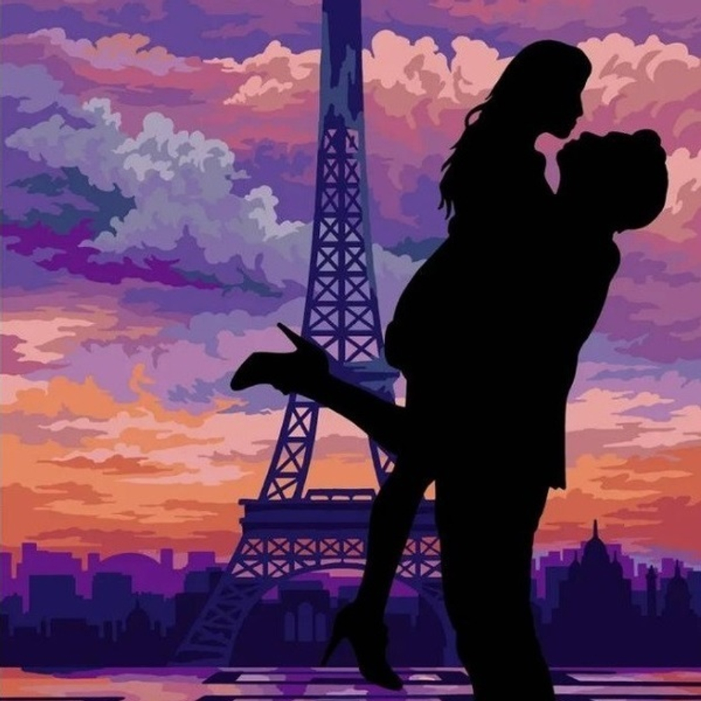 Картина рисование по номерам 40*50см «Французский поцелуй»