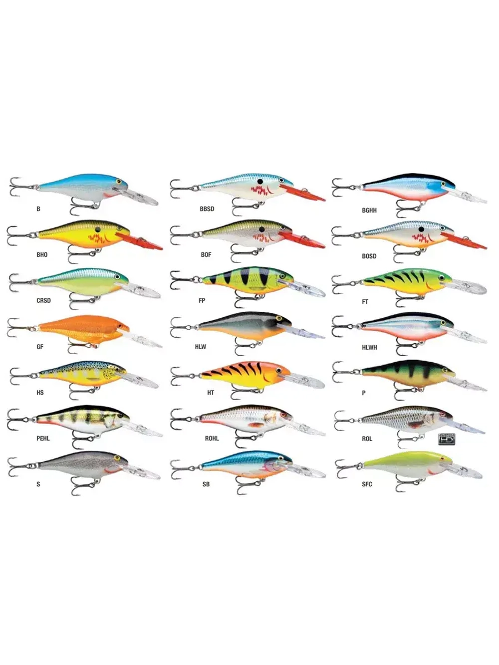 Воблер RAPALA Shallow Shad Rap 09, 9см, 12гр, цвет HT