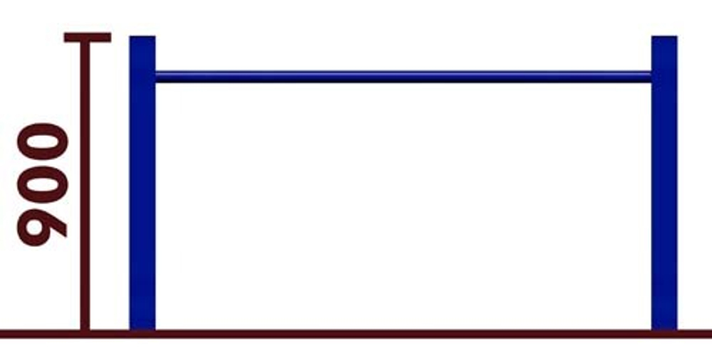 Турник для подтягивания из горизонтального положения 32005 (болтовая сборка)