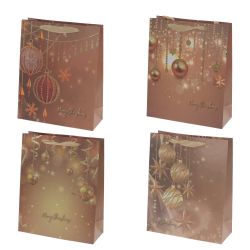 GAEM Пакет подарочный (бумага 210г/м2, блок микс 12шт), L26 W10 H32 см, 4в.