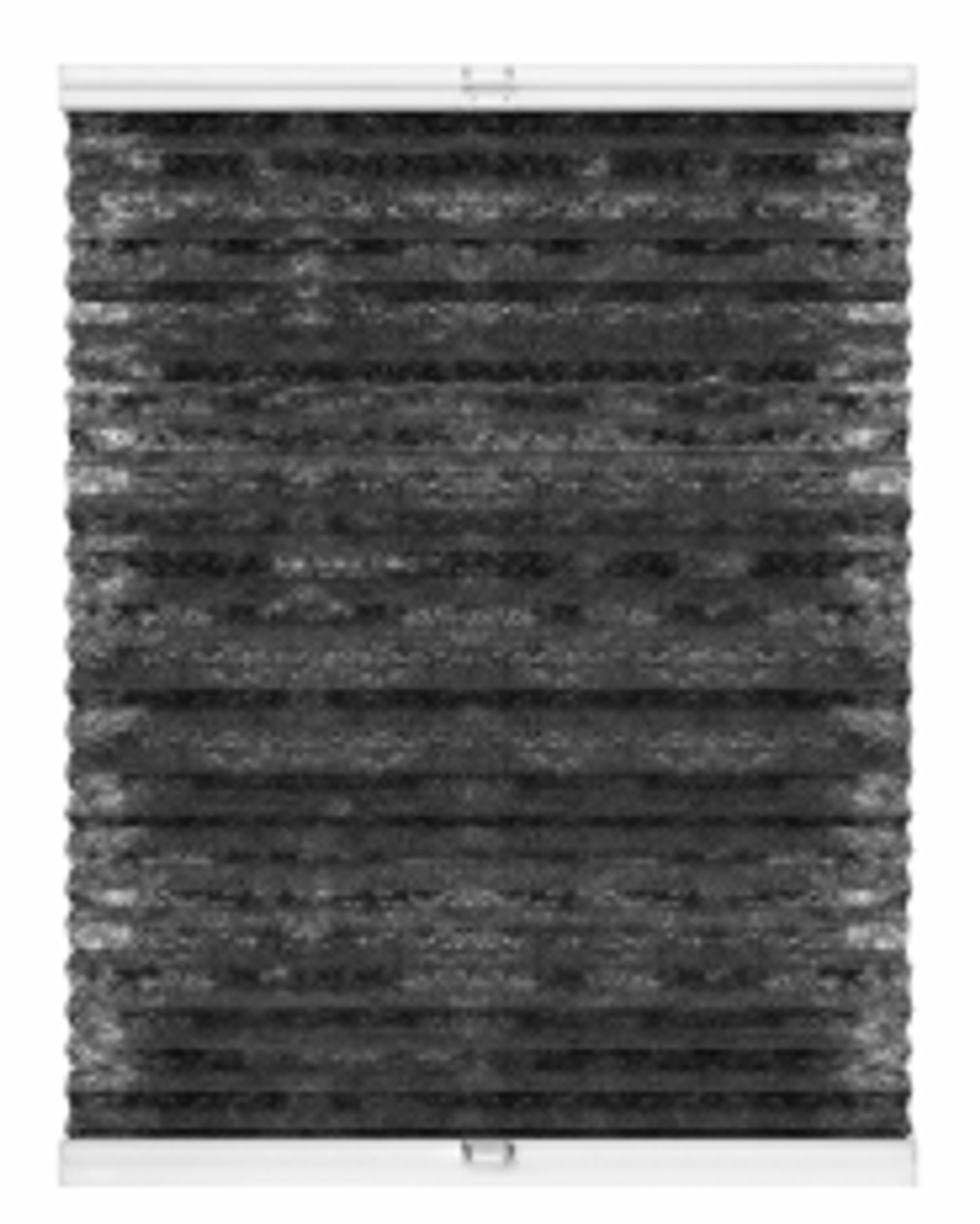 Штора плиссе Стандарт с ручками, ткань Смоки арт. 4182 черный, цвет комплектующих белый, серый, антрацит, черный, коричневый, кремовый и т д