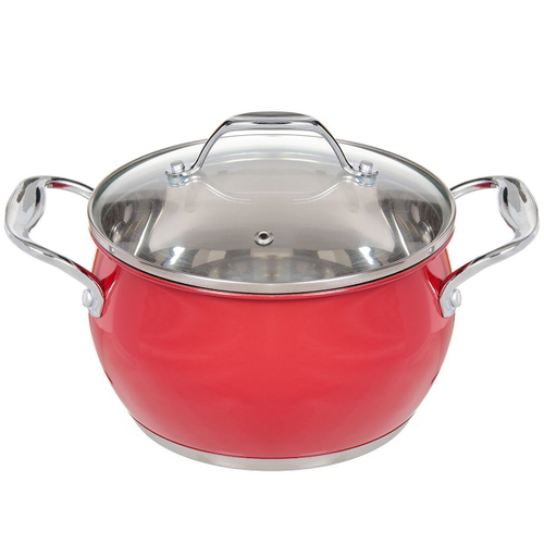 Кастрюля нерж, 2.6 л, с крыш, Daniks, Валетта, QS-2-18/GS-01616-18CA, индукц